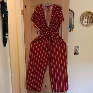 Mia Rose By Block Striped, Wide-Leg Jumpsuit